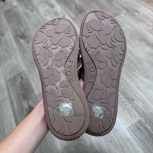 Roxy Laila Wedge Flip Flop Bronze Metallic NEW Sandal 10 - Picture 6 of 6